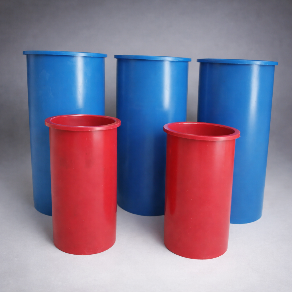 Moldes Cilíndricos de Plastico para Briquetas de Concreto de 4 x 8 Pulg.